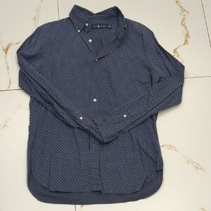 Ralph Lauren Size Medium Dark Blue Chambray Button Down Shirt